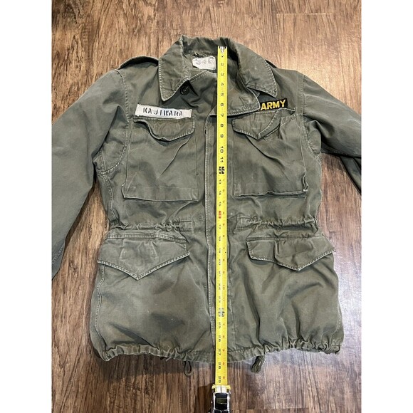 Military Field Jacket Men Small 34r Green Korean War US Army 1950s Vintage - Picture 14 of 14